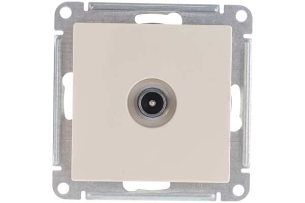 Фото Розетка atlasdesign tv оконечная 1db механизм бежевый atn000291