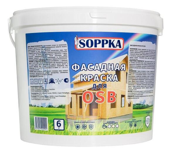 Фото Soppka фасадная краска для osb 6 кг