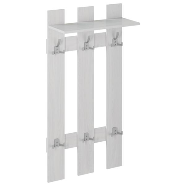 Фото Вешалка с крючками так-7 600х270х1180 (ясень анкор светлый)