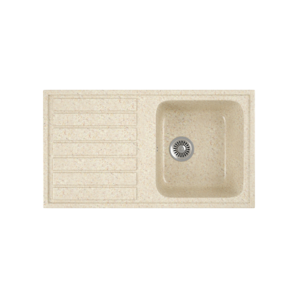 Фото Мойка кухонная мраморная greenstone 76,5x43 grs-20-328 бежевый