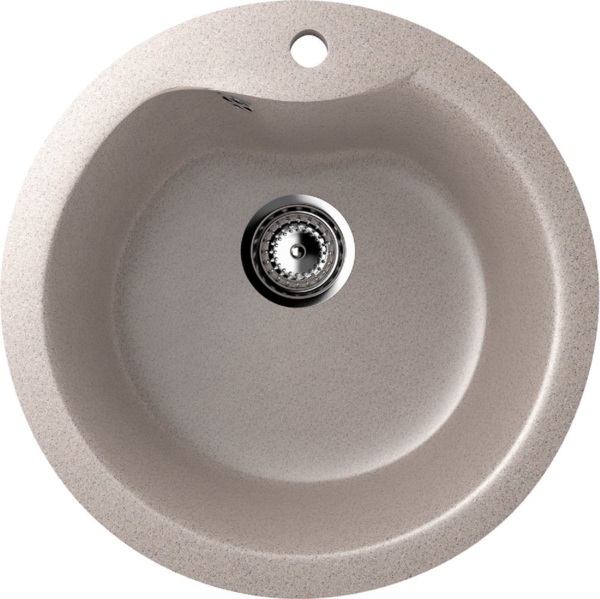 Фото Мойка накладная ulgran u-102-302 d48 круглая песок