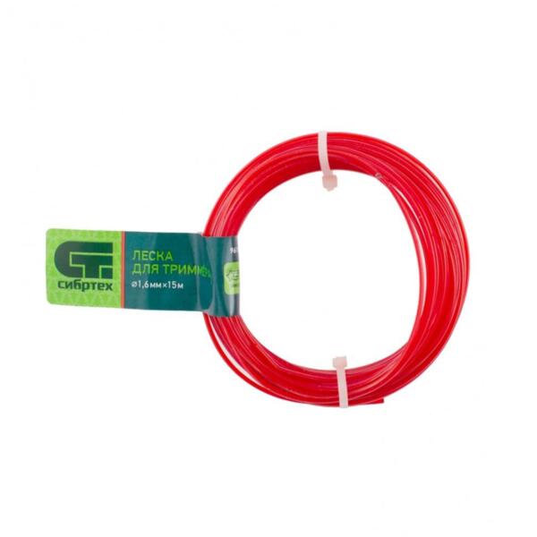 Фото Леска для триммера звезда, 1,6 мм х 15 м,  сибртех 961695