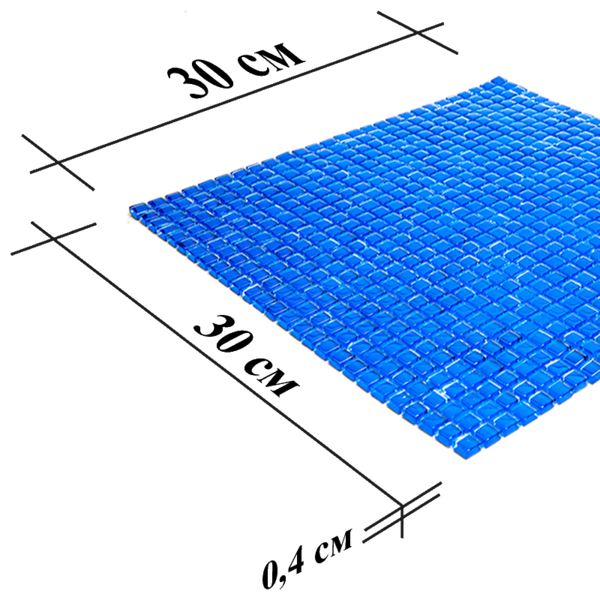 Фото Мозаика стеклянная 30*30 vidromar синий vpc-011