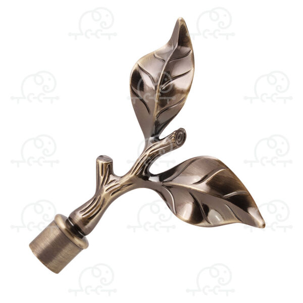 Фото Наконечник d16 ас март лист розы /2шт/ антик 4812634003274