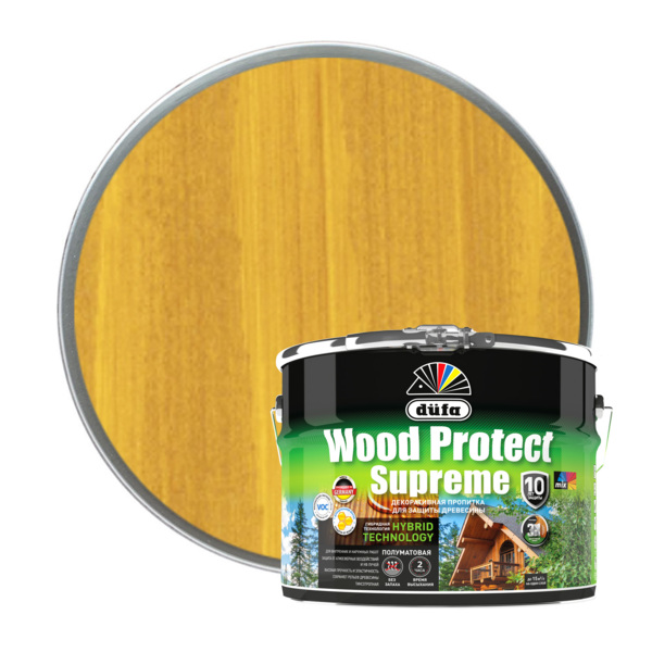 Фото Пропитка dufa wood protect supreme горная сосна 9л