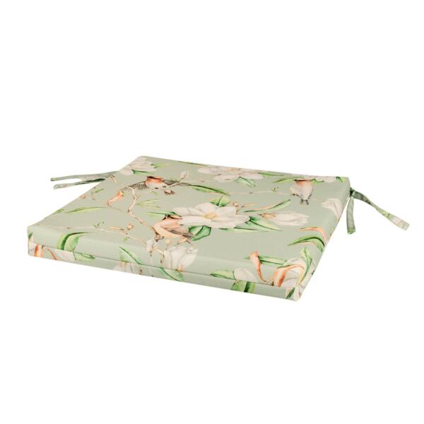 Фото Подушка на стул райский сад 40*40см мятный 58091066