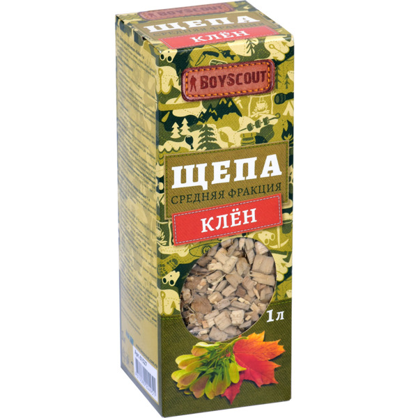 Щепа для копчения клен 1л