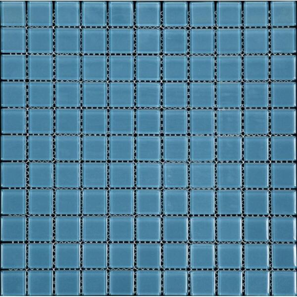 Фото Мозаика из стекла natural a-143 синяя 30x30