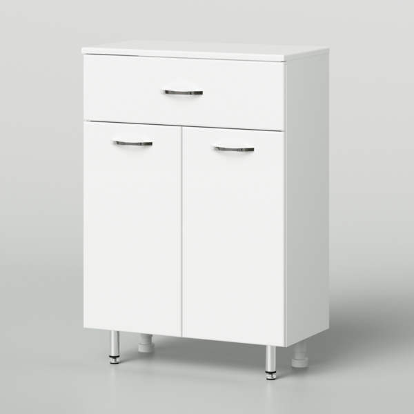 Фото Тумба напольная итана уют 60 600х305х866 универсальная белый глянец