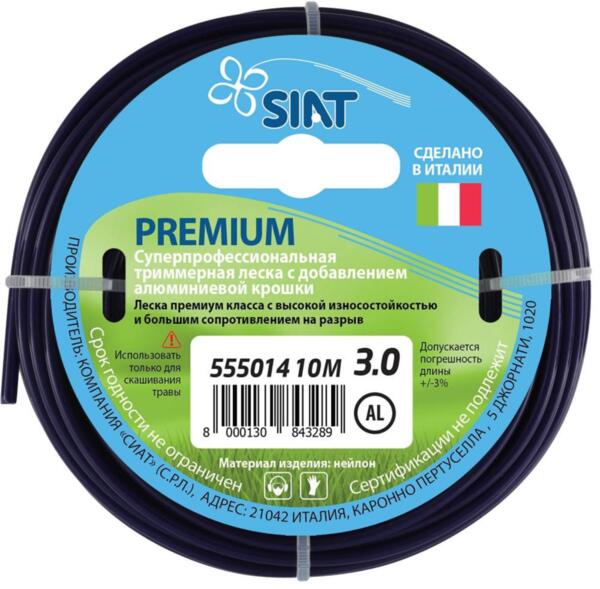 Фото Леска premium 3.0 алюминиум круг 10м siat 555014