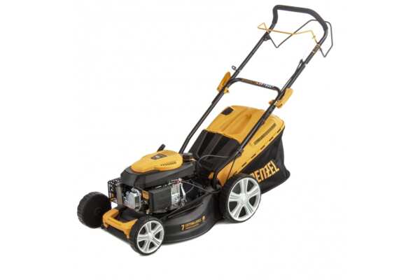 Фото Газонокосилка бензиновая gld-460sp, 146 куб.см., шир. 46 см,самоход.,7 уров.,травосб. 50 л// denzel