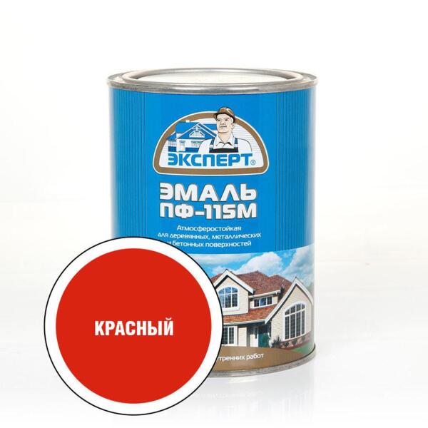 

эмаль пф-115м эксперт 0,8кг красная