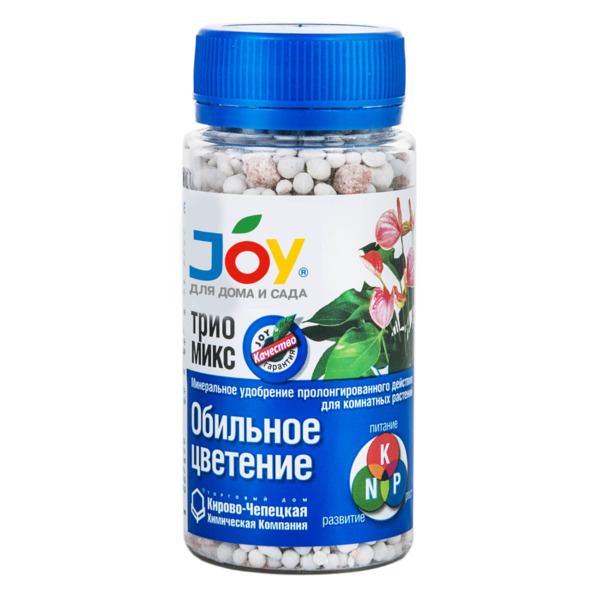 Фото Удобрение трио микс обильное цветение joy 100г