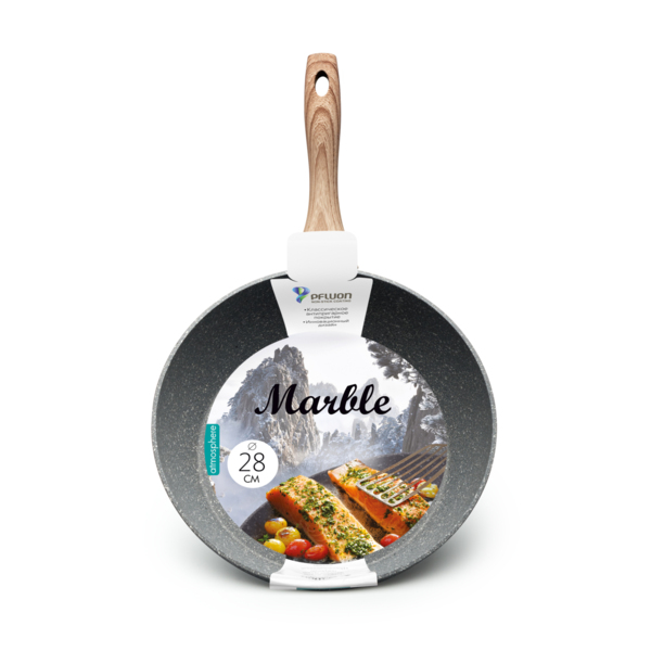 Фото Сковорода 28см marble atmosphere антиприг.покр-е at-k399