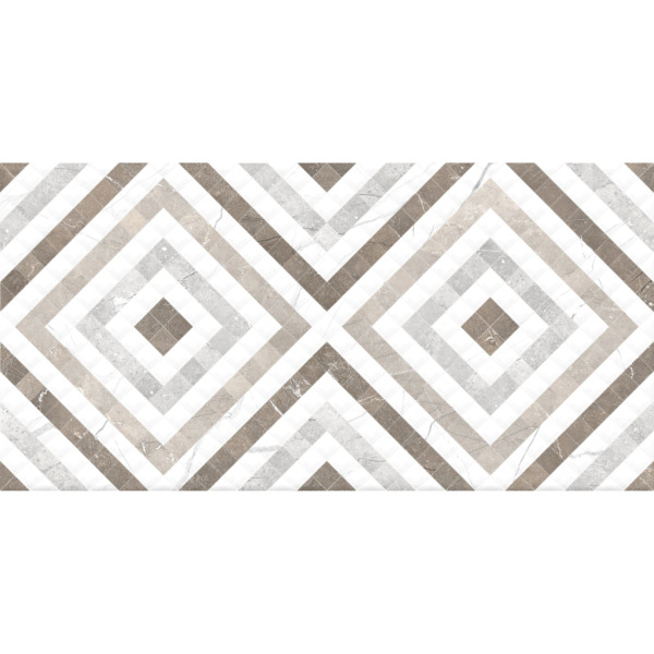 Фото Плитка настенная siluet gt 25*50 белый орнамент gt123vg