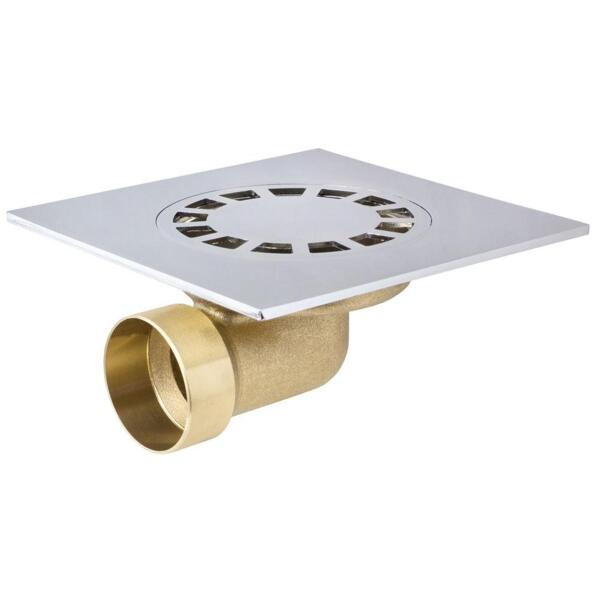 Фото Трап металлический угловой 15 х 15 см (диам. 50 мм, хром), mp-у ис.110004