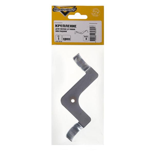 Фото Крепление для полки углов.накладное, хром, 1шт element 132200
