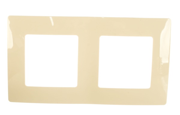 Фото Рамка (слоновая кость, двухместная) legrand etika 672512