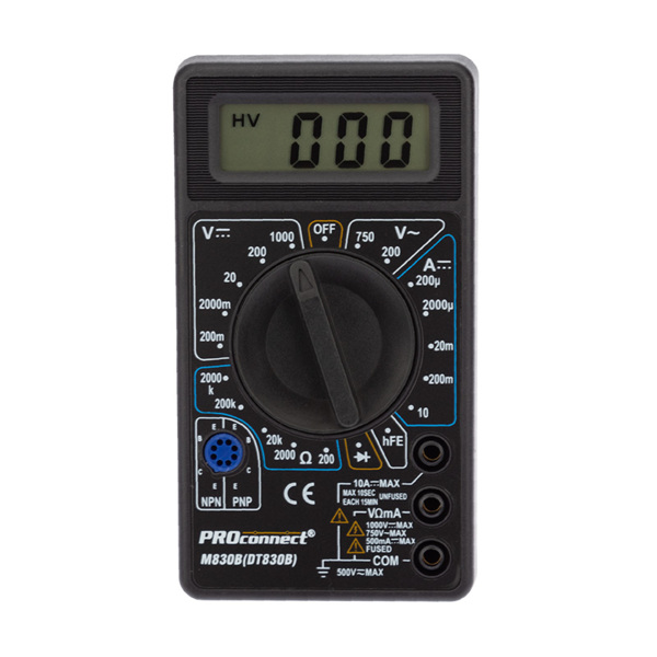 

мультиметр цифровой m830b (dt830b) proconnect, 13-3011