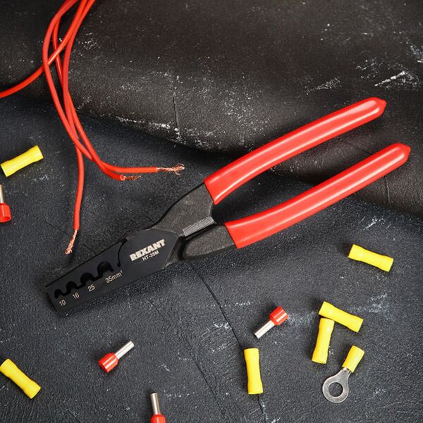 Фото Пресс-клещи (кримпер) для наконечников сечением 1,0-35мм2, ht-35m, rexant, 12-3209