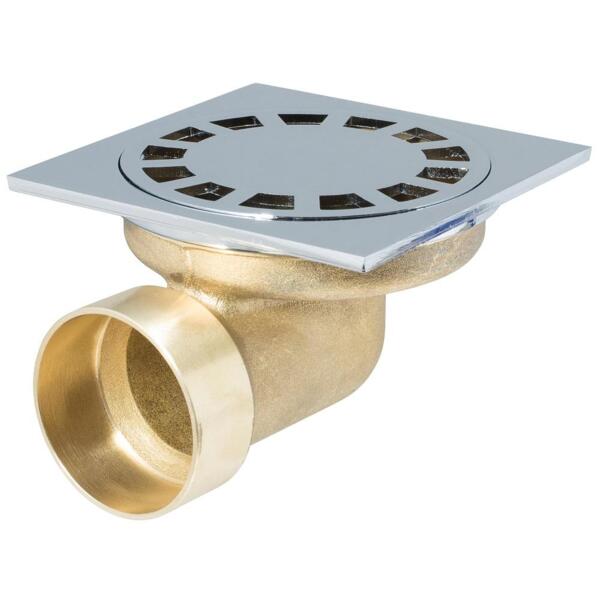 Фото Трап металлический угловой 10 х 10 см (диам. 50 мм, хром), mp-у ис.110003