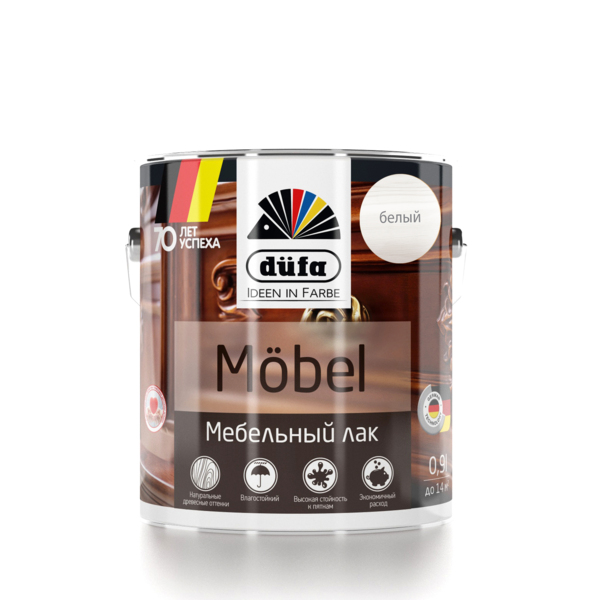 Фото Лак dufa mobel мебельный белый 0,9л