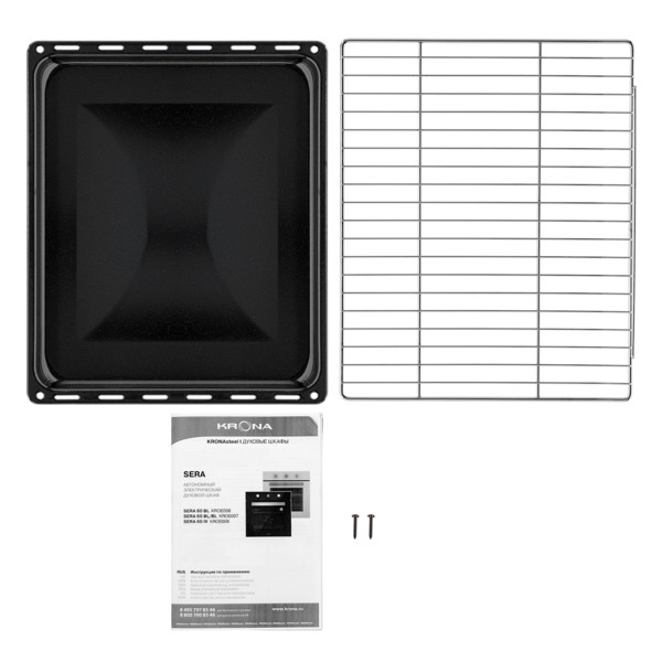 духовой шкаф электрический 60см черный krona sera 60 bl