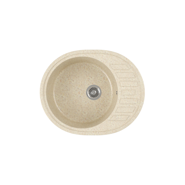 Фото Мойка кухонная мраморная greenstone 62x50 grs-62-328 бежевый