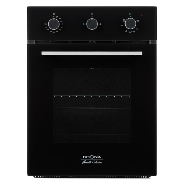 духовой шкаф газовый 45см черный krona stretto 45 bl