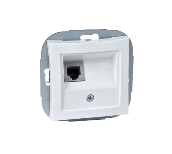 

розетка tf lexel дуэт 1-ая rj11 белая se wde000181