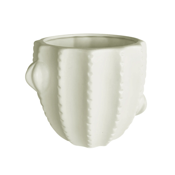 Фото Ваза керамическая 15х14,5х12,5см белый кактус zy8933-2