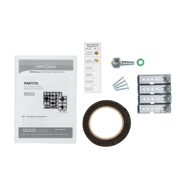 поверхность варочная встраиваемая газовая 30см krona partita ix 00026312