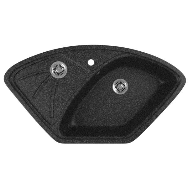 Фото Мойка кухонная мраморная greenstone 104x57 grs-10e-308 черный