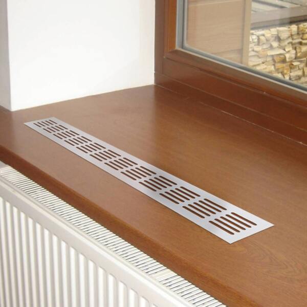 Фото Решетка вентиляционная переточная 480*100мм, 1шт, коричневая, 4810dp al dark bronze, эра