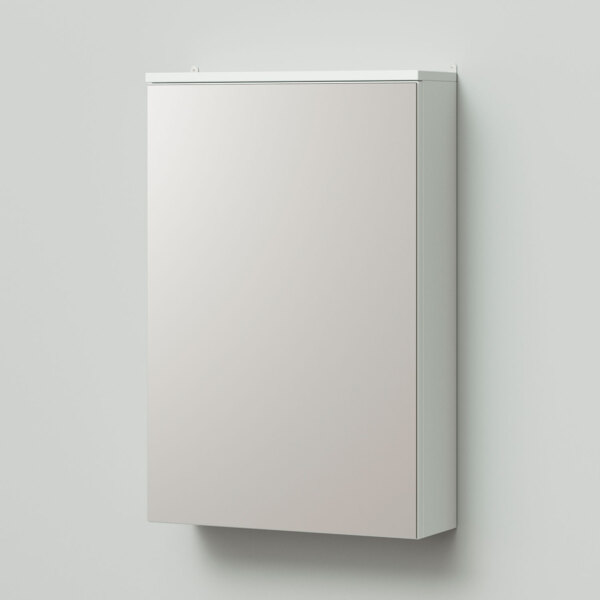 Фото Зеркальный шкаф итана  адель 50 500х160х750 белый глянец