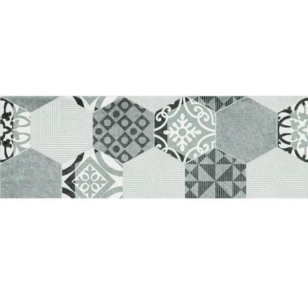 

декор portis hexagons серый 25x75 50633