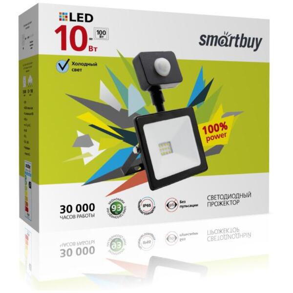 

прожектор sensor smartbuy led sbl-flsen-10-65k 10вт 6500к