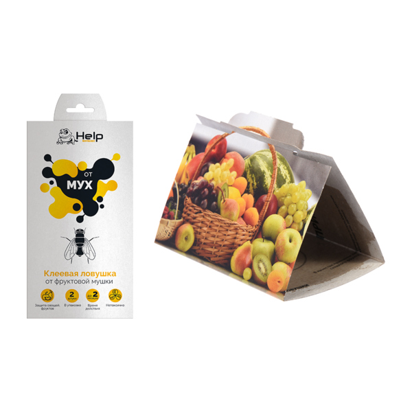 Фото Ловушка клеевая help от фруктовой мушки /2шт/