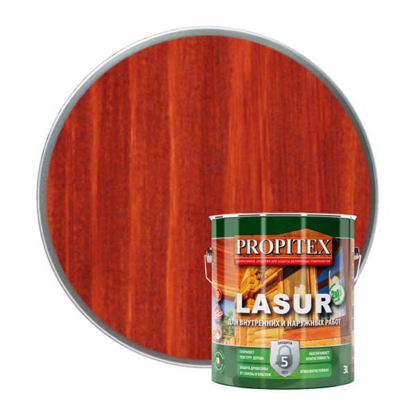 Фото propitex пропитка propitex lasur махагон  3л