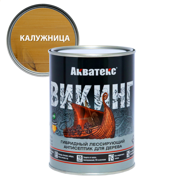 Фото Антисептик акватекс викинг для дерева калужница 0,75л