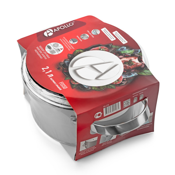 Фото Кастрюля с крышкой 2,1л fisso apollo fis-210