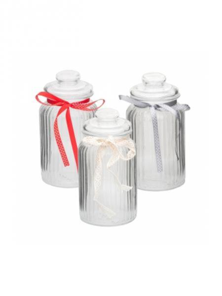 Фото Банка стеклянная с крышкой fleur 1000мл