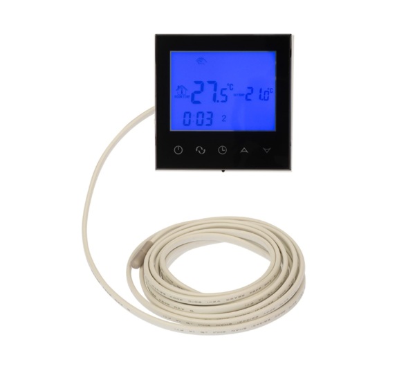 Фото Терморегулятор электронный черный программируемый, 16a / 3,5квт, r100w, rexant, 51-0589