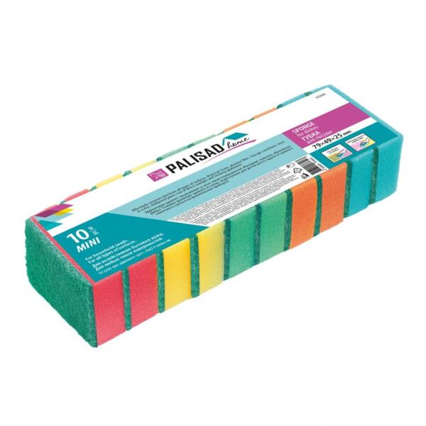 

губки для посуды mini 10шт 79x49x25мм palisad 923505