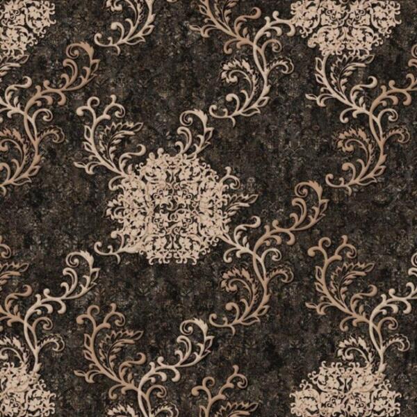 

обои 7115-22 marco euro decor флизелин 1,06*10,05м дамаск черный