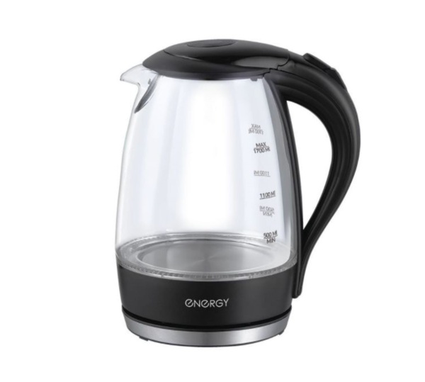 чайник электрический стекло 17л 22квт черный energy e-262 227500₽