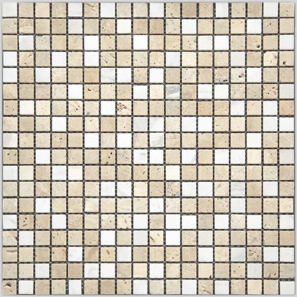 Фото Мозаика из мрамора natural 4mt-11-15t многоцветная 29.8x29.8