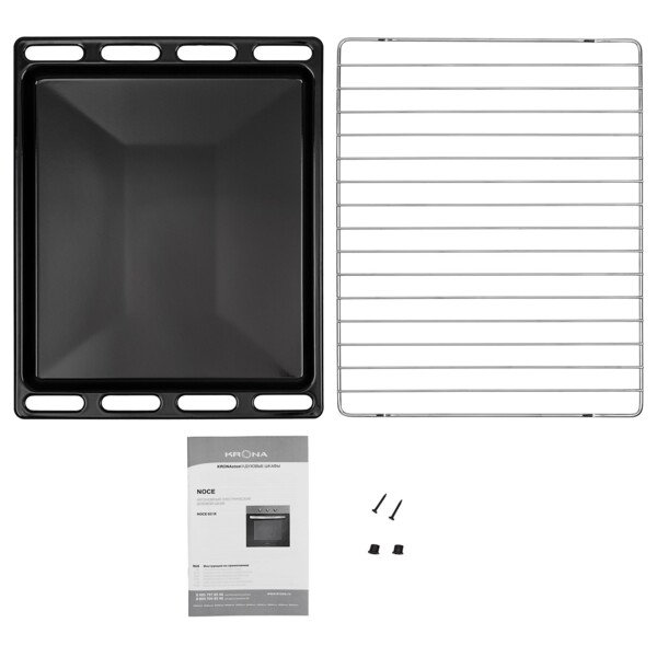 духовой шкаф электрический 60см черный серый krona noce 60 ix