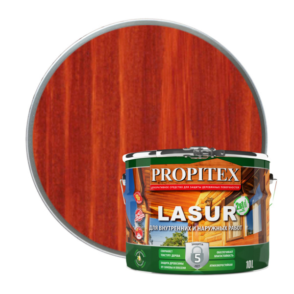 Фото propitex пропитка propitex lasur махагон 10л