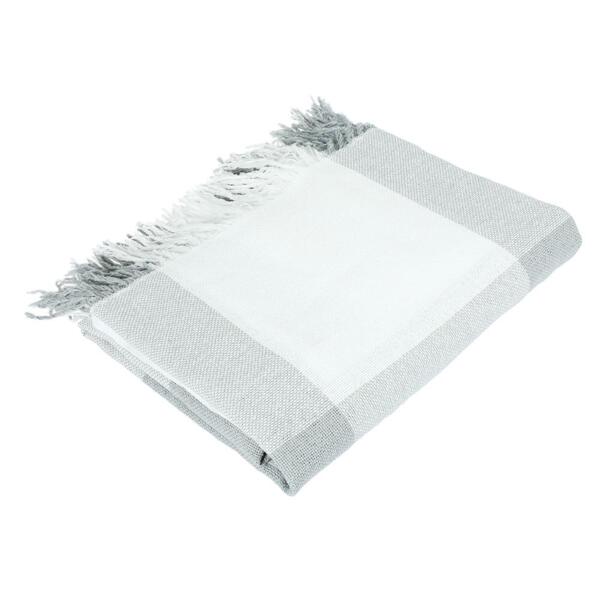 Фото Покрывало дорожное 120326 145х190см клетка светло-серый